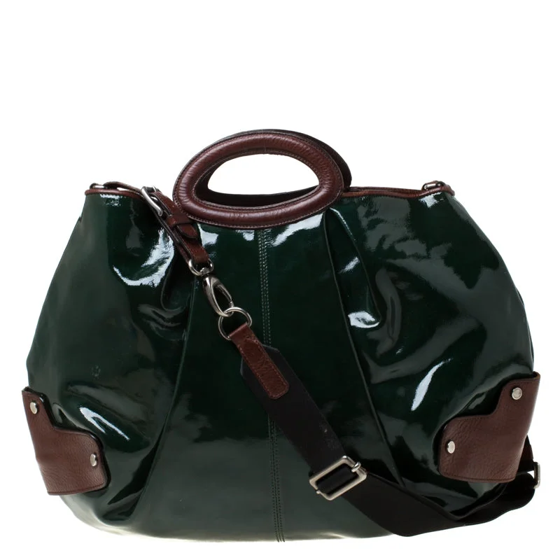 Marni /brown Patent Leather New Balloon Hobo