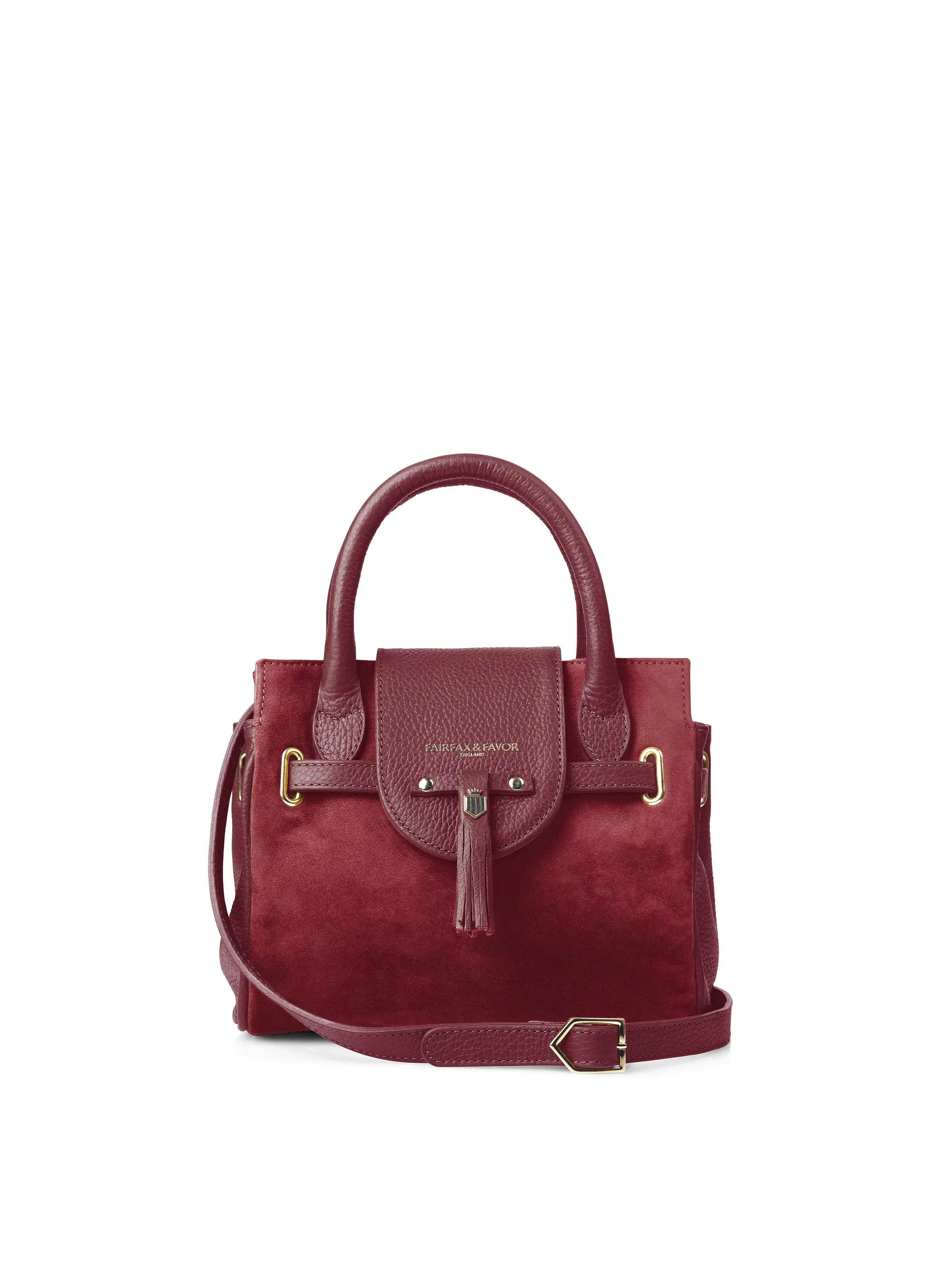 Faux fur crossbody bag with a soft and fluffy texture for winterMini Windsor Handbag - Ruby Faux fur crossbody bag with a soft and fluffy texture for winterMini Windsor Handbag - Ruby
