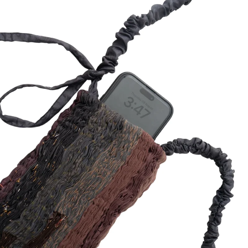 Plus - size crossbody bag with a roomy interior for carrying essentialsPLEATED PHONE BAG Plus - size crossbody bag with a roomy interior for carrying essentialsPLEATED PHONE BAG