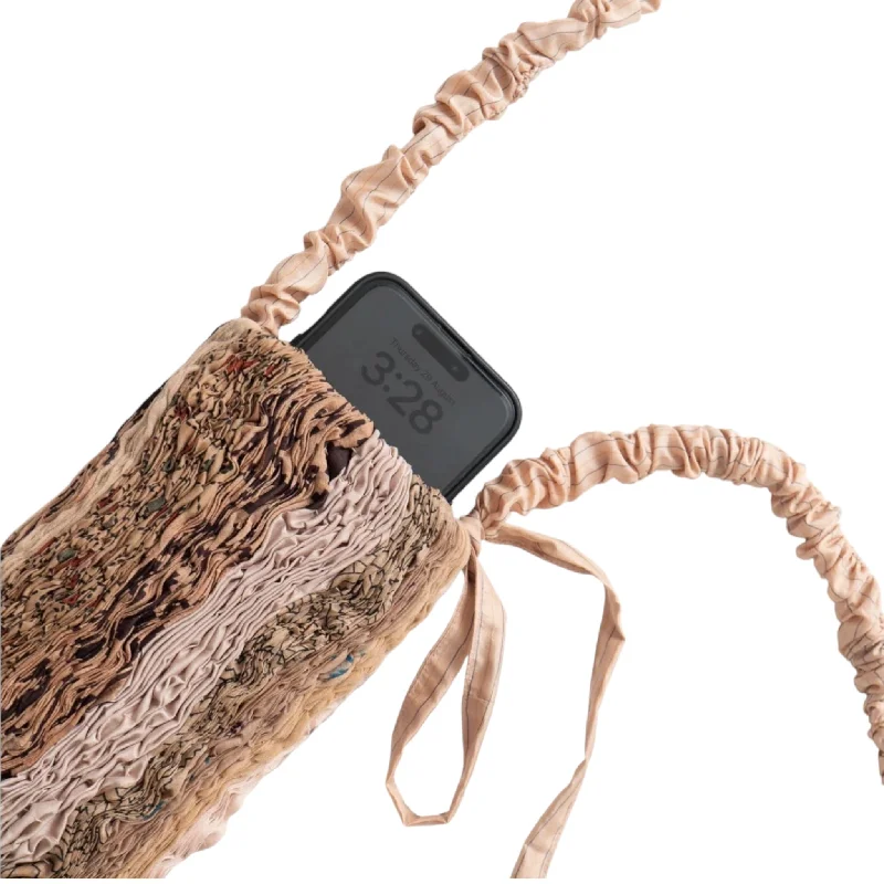 Color - blocked crossbody bag with bold hues for a fashion statementPLEATED PHONE BAG Color - blocked crossbody bag with bold hues for a fashion statementPLEATED PHONE BAG