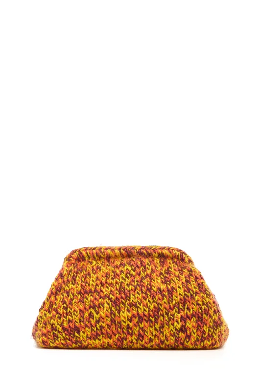 Velvet clutch with a tassel detail for a bohemian - chic styleMrina Knit Bag in Cadmium Yellow, Spice & Bordeaux Cashmere Velvet clutch with a tassel detail for a bohemian - chic styleMrina Knit Bag in Cadmium Yellow, Spice & Bordeaux Cashmere