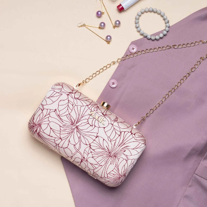 Miniature evening bag with a fold - over clasp for a compact optionMunnar Blossom Clutch Miniature evening bag with a fold - over clasp for a compact optionMunnar Blossom Clutch