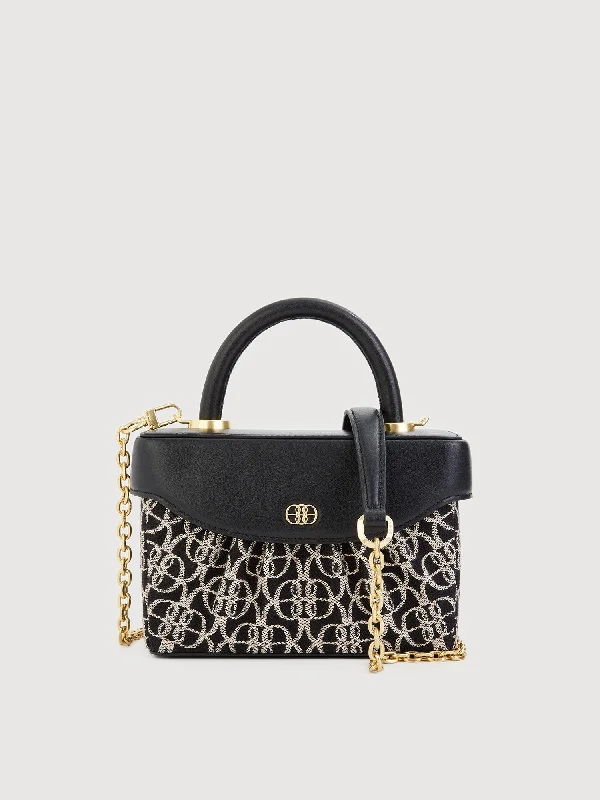 Nadia Monogram Mini Satchel Bag