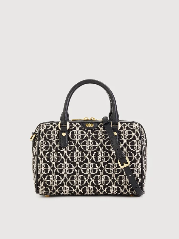Nadia Monogram Satchel Bag