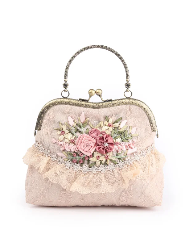 Crystal - encrusted clutch for a red - carpet eventOdette Beige Embroidered Clutch For Women