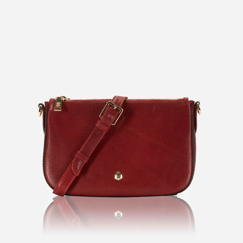 Plus - size crossbody bag with a roomy interior for carrying essentialsParis Crossbody 3-Compartment, Red Plus - size crossbody bag with a roomy interior for carrying essentialsParis Crossbody 3-Compartment, Red