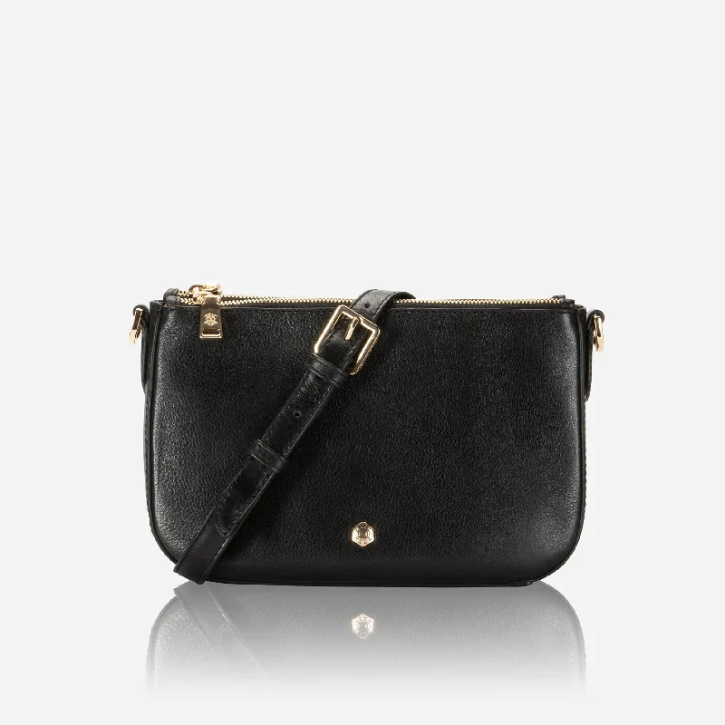 Crossbody bag with a detachable strap for easy customizationParis Crossbody 3-Compartment, Black