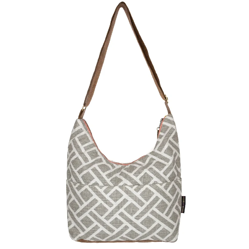 Convertible crossbody bag that can be worn as a shoulder bagPeggy: Stonewood