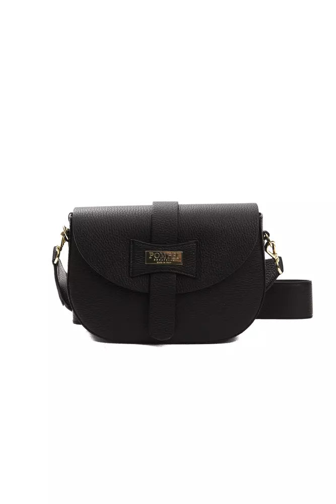 Leatherette crossbody bag with a quilted pattern for a sophisticated lookPompei Donatella Black Leather Women Crossbody Bag Leatherette crossbody bag with a quilted pattern for a sophisticated lookPompei Donatella Black Leather Women Crossbody Bag