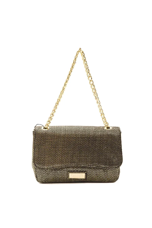 Silk crossbody bag with a delicate print for a feminine touchPompei Donatella Black Leather Women Crossbody Bag Silk crossbody bag with a delicate print for a feminine touchPompei Donatella Black Leather Women Crossbody Bag