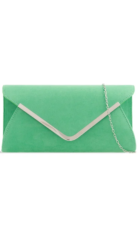 Vintage - style beaded evening bag with an art - deco patternRegan Clutch- Green