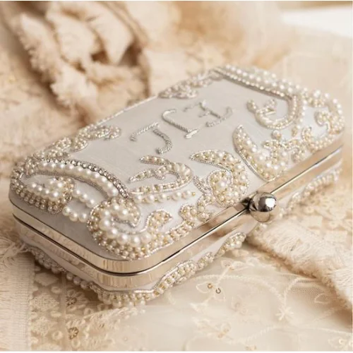 Leather evening bag with a gold - plated chain strap for a sophisticated lookROYAL Custom Clutch