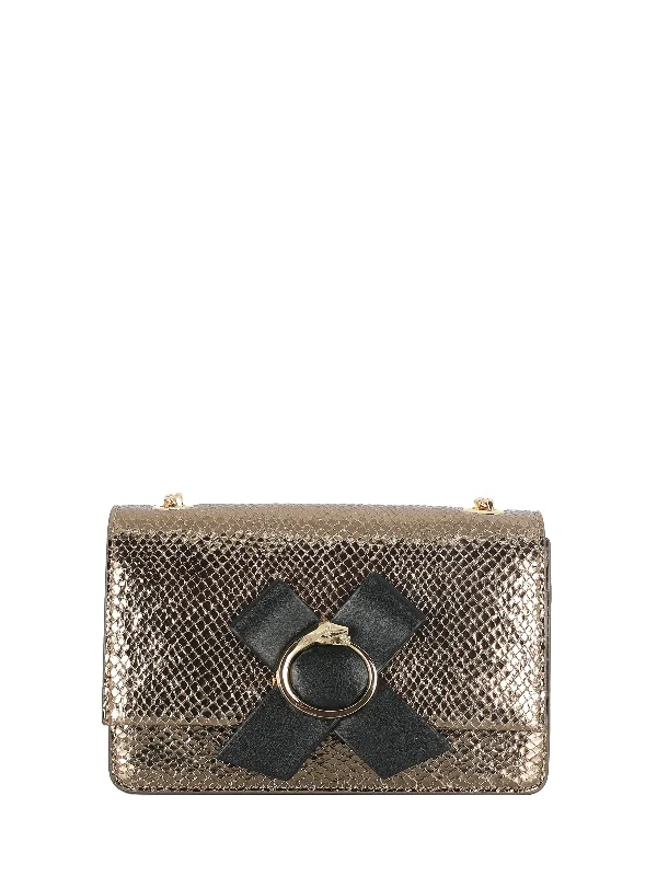 Vintage - style crossbody bag with a brass frame and leather strapsSequin Chain Strap Bag Vintage - style crossbody bag with a brass frame and leather strapsSequin Chain Strap Bag