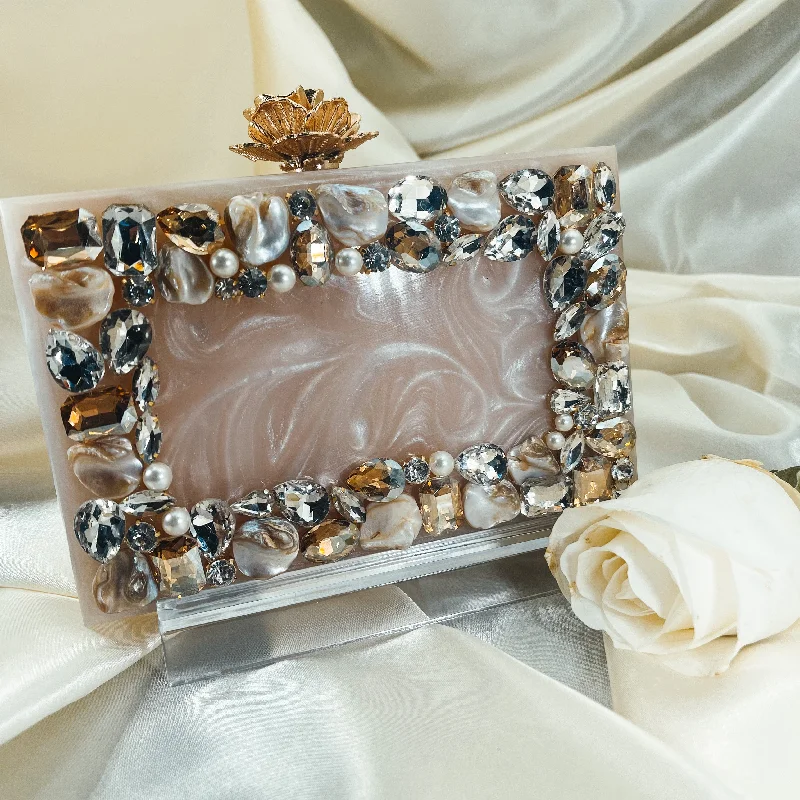 Mother - of - pearl clutch with a delicate sheenSOFIA Clutch