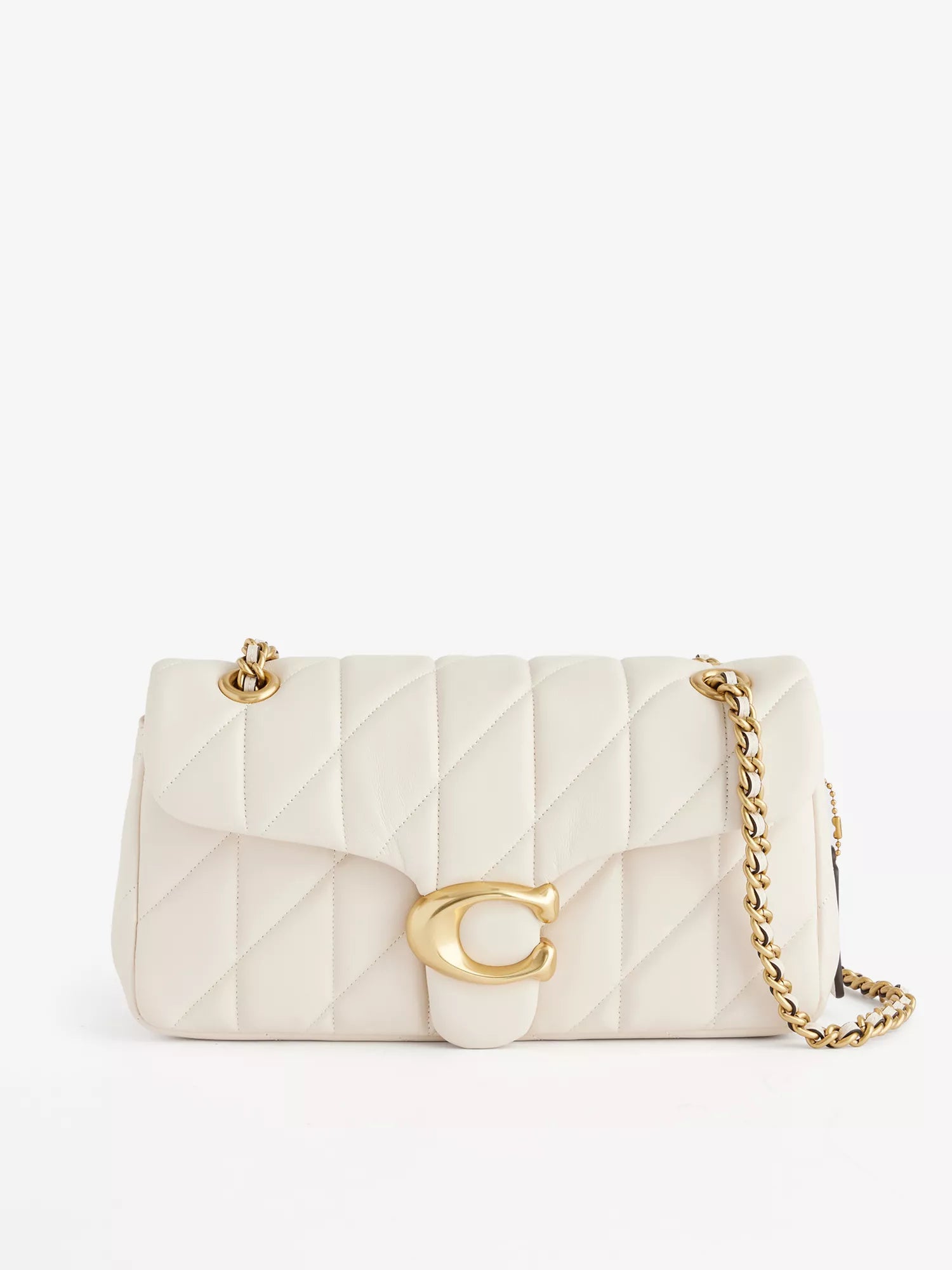Metallic crossbody bag with a glittery finish for evening partiesTabby logo-plaque quilted leather cross-body bag