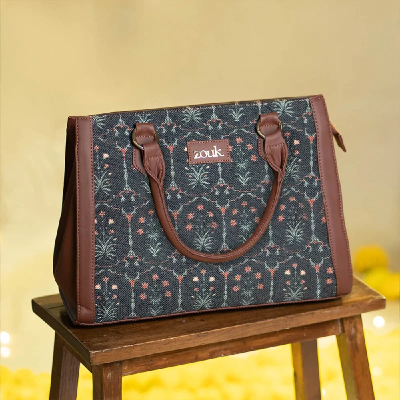 Metallic leather evening bag with a textured finishTaj Guldasta Classic Handbag