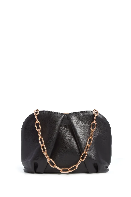 Geometric - shaped evening bag for a contemporary aestheticTaylor Clutch in Black Nappa Leather Geometric - shaped evening bag for a contemporary aestheticTaylor Clutch in Black Nappa Leather
