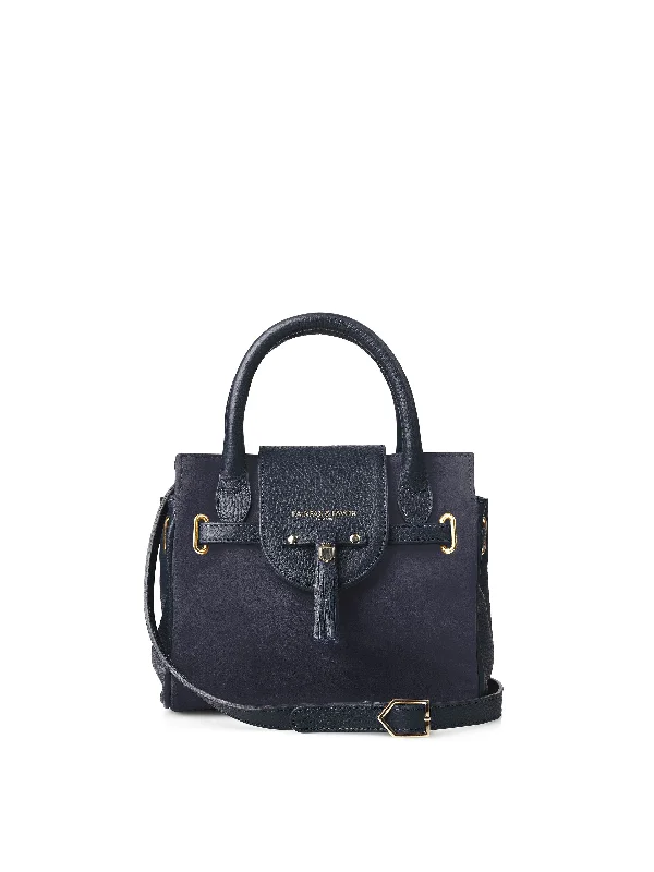 Plus - size crossbody bag with a roomy interior for carrying essentialsMini Windsor Handbag - Navy Plus - size crossbody bag with a roomy interior for carrying essentialsMini Windsor Handbag - Navy