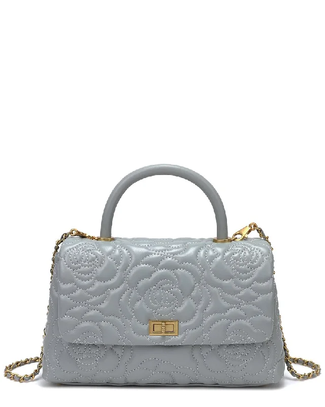 Tiffany & Fred Paris Quilted Large Leather Satchel