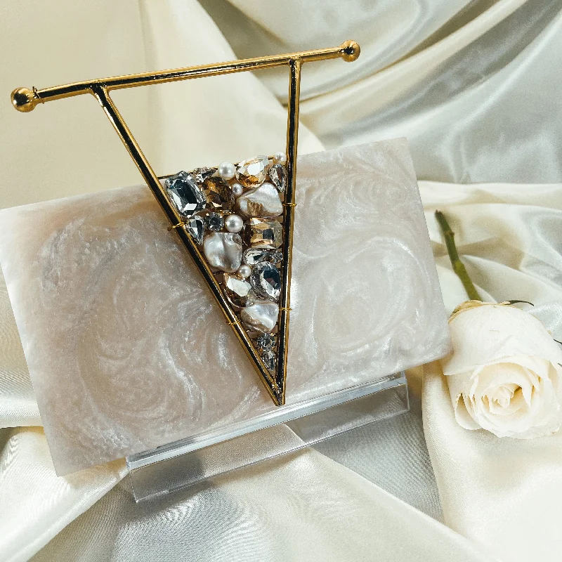 Mother - of - pearl clutch with a delicate sheenZOYA Clutch